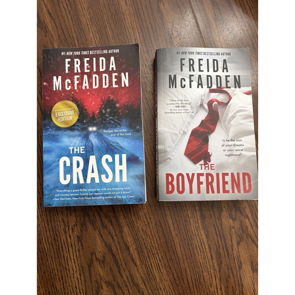 Freida McFadden 2 Book Lot The Crash The Boyfriend Thriller Paperback